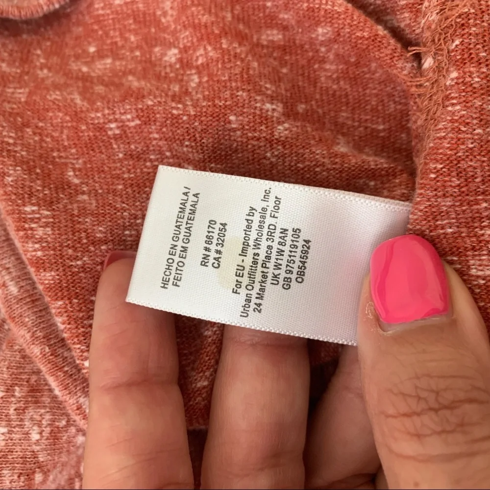 Free People We The Free Valencia Dolman Top Off Shoulder Heathered Red Pink XS
